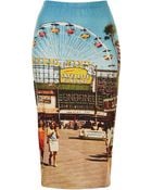Topshop Big Wheel Printed Tube Skirt - Lyst