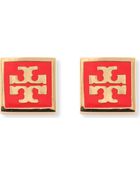 Tory Burch Logo Square Stud Earrings - Lyst