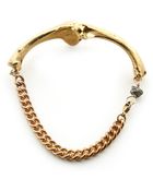 Rachel Entwistle Bronze Double Bone Bracelet By - Lyst