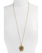 Alexis Bittar Elements Long Oval Stone Pendant Necklace - Lyst