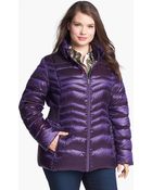 Bernardo Iridescent Packable Goose Down Jacket - Lyst