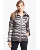 Bernardo Iridescent Packable Goose Down Jacket - Lyst