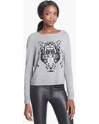 Autumn Cashmere Leopard Intarsia Knit Cashmere Sweater - Lyst