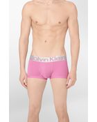 Calvin Klein Steel Microfiber Low Rise Trunks - Lyst