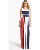 French Connection Medina Stripe Maxi Dress - Lyst