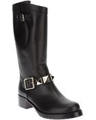 Valentino Biker Boots - Lyst