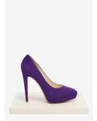 Brian Atwood Suede Platform Pumps - Lyst