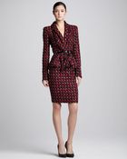 Oscar de la Renta Tweed Pencil Skirt Ruby - Lyst