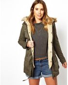Asos Curve Parka with Detachable Faux Fur - Lyst