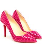 Christian Louboutin Pigalle Patent Leather Spiked Pumps - Lyst