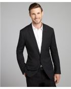Dolce & Gabbana Charcoal Wool Covered Single Button Blazer - Lyst