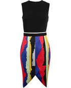 Peter Pilotto Abstract Printed Pencil Dress - Lyst