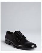 Prada Black Leather Square Toe Oxfords - Lyst