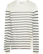 A.L.C. Clifford Striped Fine-knit Wool-blend Sweater - Lyst