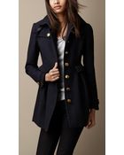 Burberry Fitted Military Coat - Lyst