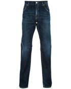 Dolce & Gabbana Distressed Straight Leg Jean - Lyst
