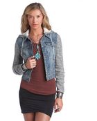 Free People Distressed Denim Jacket - Lyst