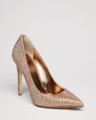 Le Silla Pointed Toe Pumps Crystal Studded High Heel - Lyst