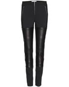 3.1 Phillip Lim Leather Panelled Cotton-Blend Trousers - Lyst