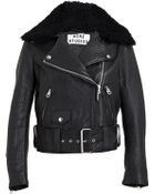 Acne Studios Mape Paw Leather and Shearling Jacket - Lyst