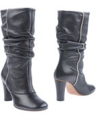 Michel Perry Mid-Heel Ankle Boots - Lyst