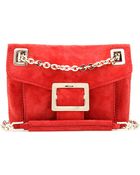Roger Vivier Micro Metro Suede Shoulder Bag - Lyst