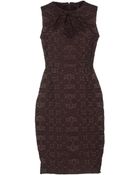 Vera Wang Kneelength Dress - Lyst