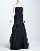 J. Mendel Embroidered Strapless Organza Gown - Lyst