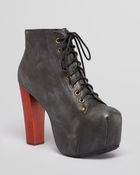 Jeffrey Campbell Lace Up Platform Booties Lita - Lyst