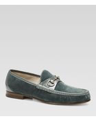 Gucci Roos Horsebit Loafers in Velvet - Lyst