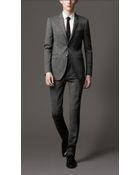 Burberry Slim Fit Virgin Wool Herringbone Suit - Lyst