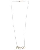 Sydney Evan Diamond Peace Script Necklace - Lyst