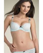 Betsey Johnson Eyelet Lace Balconette Bra - Lyst