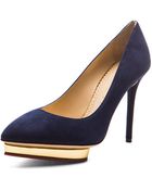 Charlotte Olympia Debbie Suede Pumps - Lyst
