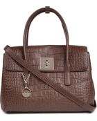 DKNY Gramercy Croc Satchel - Lyst