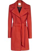 Reiss Lavina Textured Fit and Flare Coat - Lyst