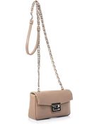Fendi Mini Baguette Leather Bag - Lyst