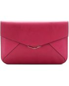 Fendi Leather Envelope Clutch - Lyst