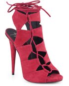 Giuseppe Zanotti Erika Suede Laceup Sandal Ankle Boots - Lyst