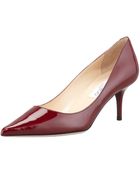 Jimmy Choo Aurora Pointedtoe Patent Pump Claret - Lyst