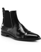 Prada Leather Chelsea Boots - Lyst