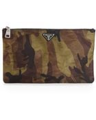 Prada Saffiano Camouflage Pouch - Lyst