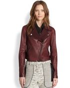 Sachin & Babi Salma Twillpaneled Leather Biker Jacket - Lyst