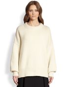 The Row Ophelia Merino Wool Cashmere Oversized Sweater - Lyst