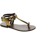 Asos Framework Leather Flat Sandals - Lyst