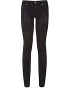 Juicy Couture Beaded Skinny Jeans - Lyst
