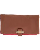 Lanvin 'Swag' Colour Block Clutch - Lyst