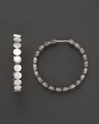 John Hardy Dot Silver Medium Hoop Earrings - Lyst