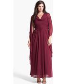 Alex Evenings Mesh Gown Shawl - Lyst