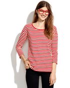 Madewell Structured Striped Pullover - Lyst